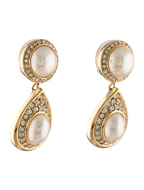 christian dior ohrringe 270|dior pearl earrings.